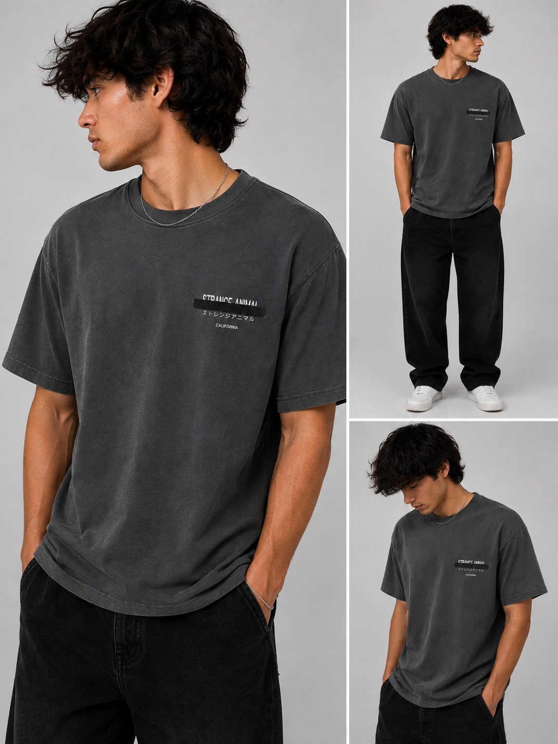 Strange Animal Redact Puff Snake Oversized Tee