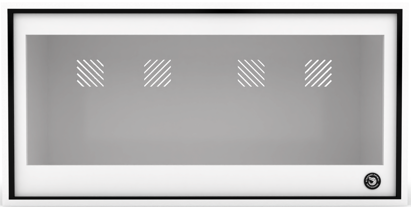 48"x24"x18" Premium PVC Reptile Enclosure | Reptile Cage w/ Tempered Glass Panels