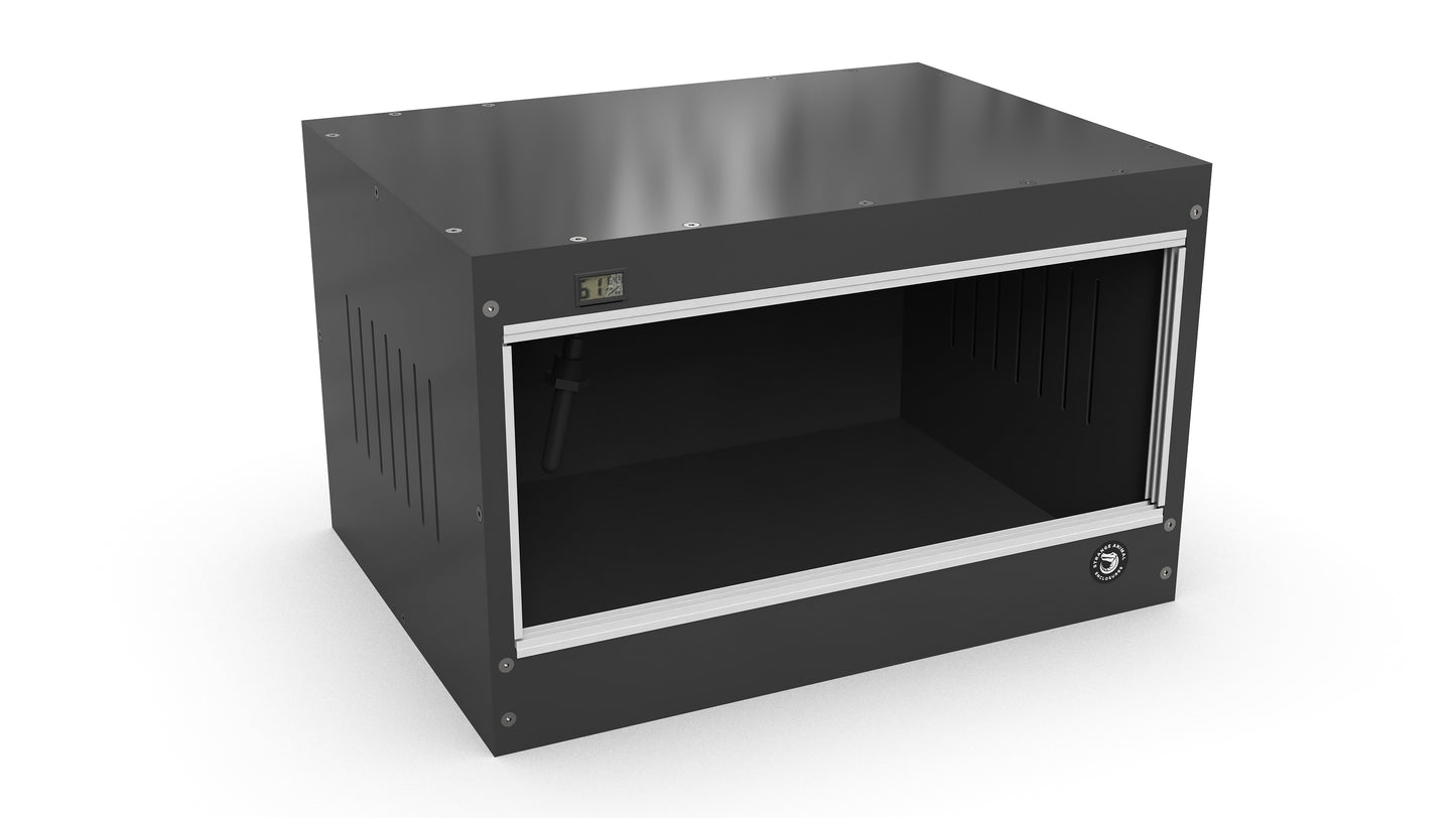 24''x18''x15'' Premium PVC Reptile Enclosure | Reptile Cage w/ Tempered Glass Sliding Doors