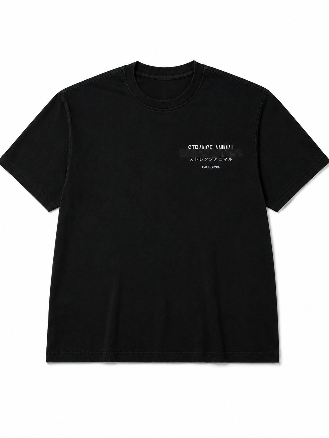 Strange Animal Redact Embroidered Oversized Tee