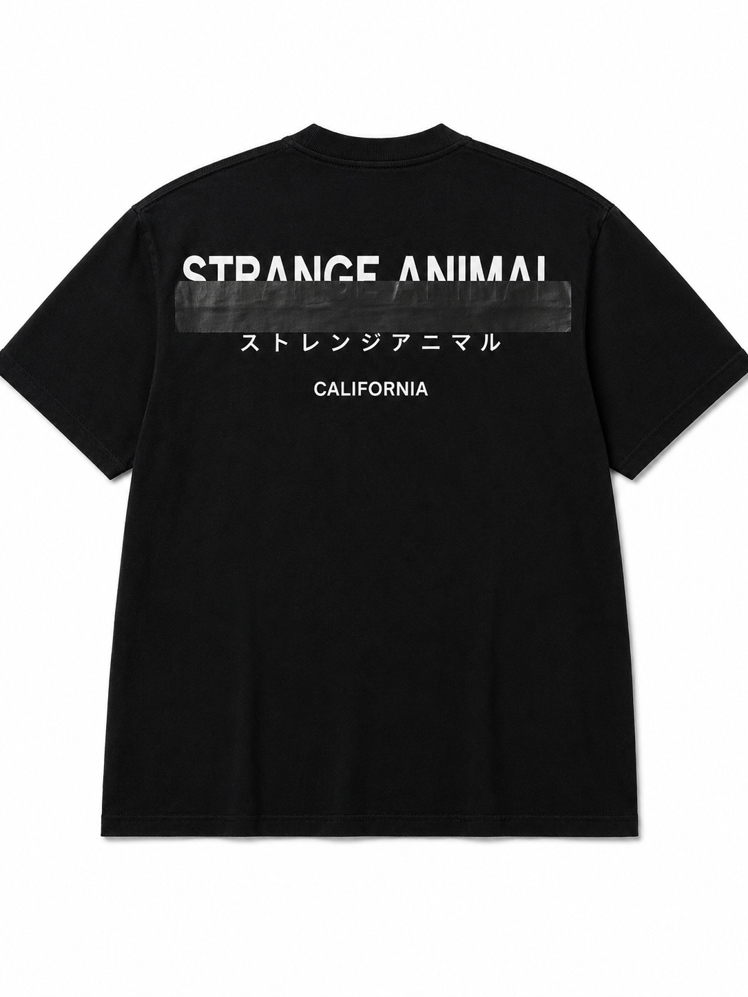 Strange Animal Redact Embroidered Oversized Tee