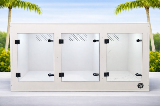 48''x24''x24''- 3 Compartment Premium PVC Reptile Enclosure | Reptile Cage w/ PolyCarbonate Panels
