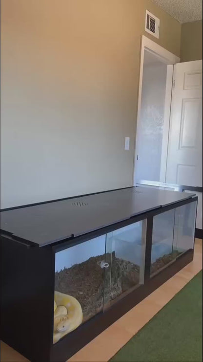 6'x2'x2' Premium PVC Reptile Enclosure | 72"x24"x24" Reptile Cage w/ Tempered Glass Panels